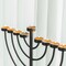 Vintiquewise Small Modern Silver 9 Branch Lighting Thin Pipe Hanukkah Menorah, Metal-Aluminum QI004118.SI.S - alternate 5